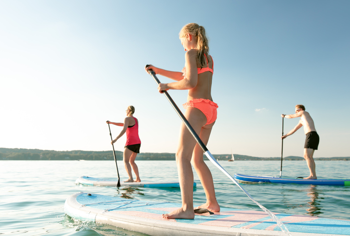 Paddle Board auf dem See