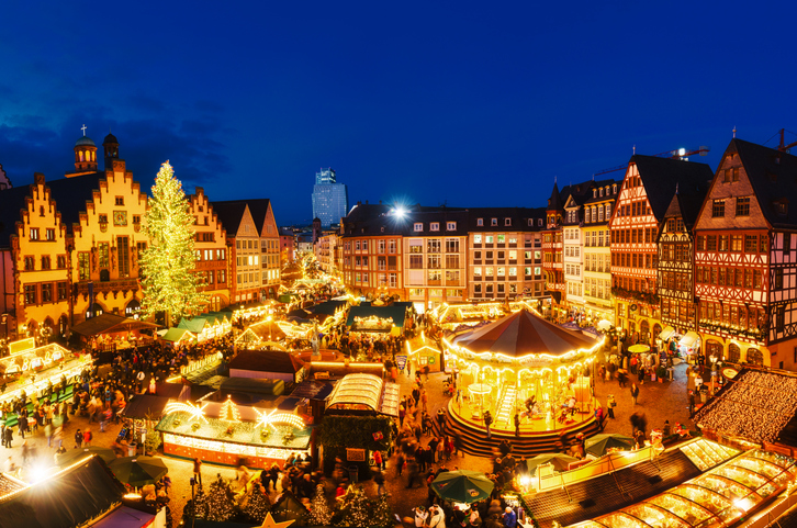 Weihnachtsmarkt von oben 